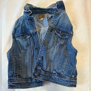 american eagle denim vest size m